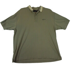 Greg Norman Polo Shirt Mens Extra Large Brown Golf Golfing Outdoors Short Sleeve